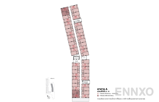 แปลนชั้น Building A : 3rd-8th Floor ของโครงการ ลุมพินี ซีเล็คเต็ด จรัญ 65 - สิรินธร สเตชั่น