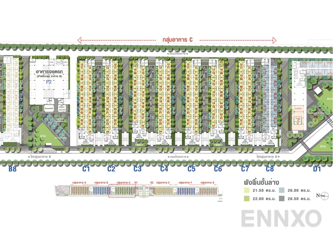 แปลนชั้น G Floor ของโครงการ ลุมพินี ทาวน์ชิป รังสิต - คลอง 1