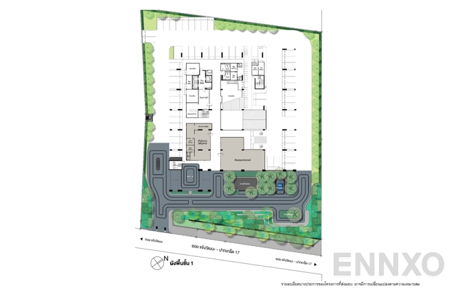 แปลนชั้น Groud floor ของโครงการ ลุมพินี วิลล์ แจ้งวัฒนะ - ปากเกร็ด