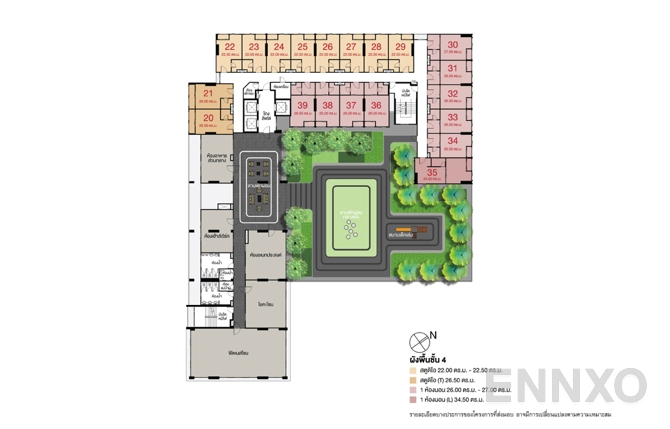 แปลนชั้น 4th floor ของโครงการ ลุมพินี วิลล์ แจ้งวัฒนะ - ปากเกร็ด