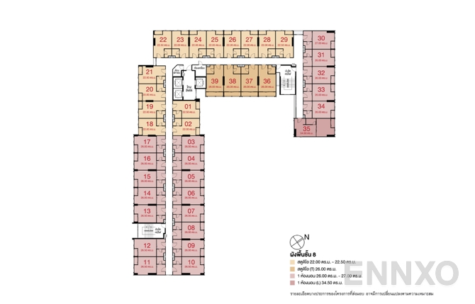 แปลนชั้น 8th floor ของโครงการ ลุมพินี วิลล์ แจ้งวัฒนะ - ปากเกร็ด