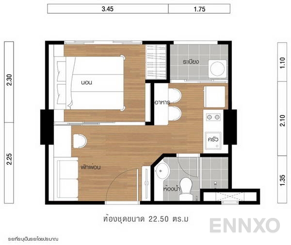 รูปแปลนห้อง 1 Bedroom โครงการ ลุมพินี วิลล์ รามคำแหง 60/2