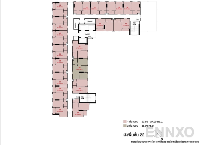 แปลนชั้น 22th floor ของโครงการ ลุมพินี วิลล์ สุขสวัสดิ์ - พระราม 2