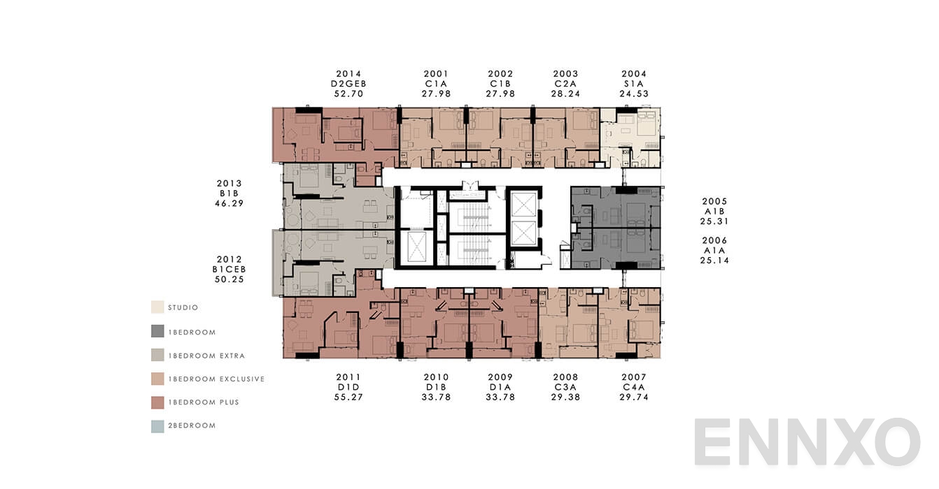 แปลนชั้น 20th Floor Plan ของโครงการ โมดิซ คอลเลคชั่น บางโพ
