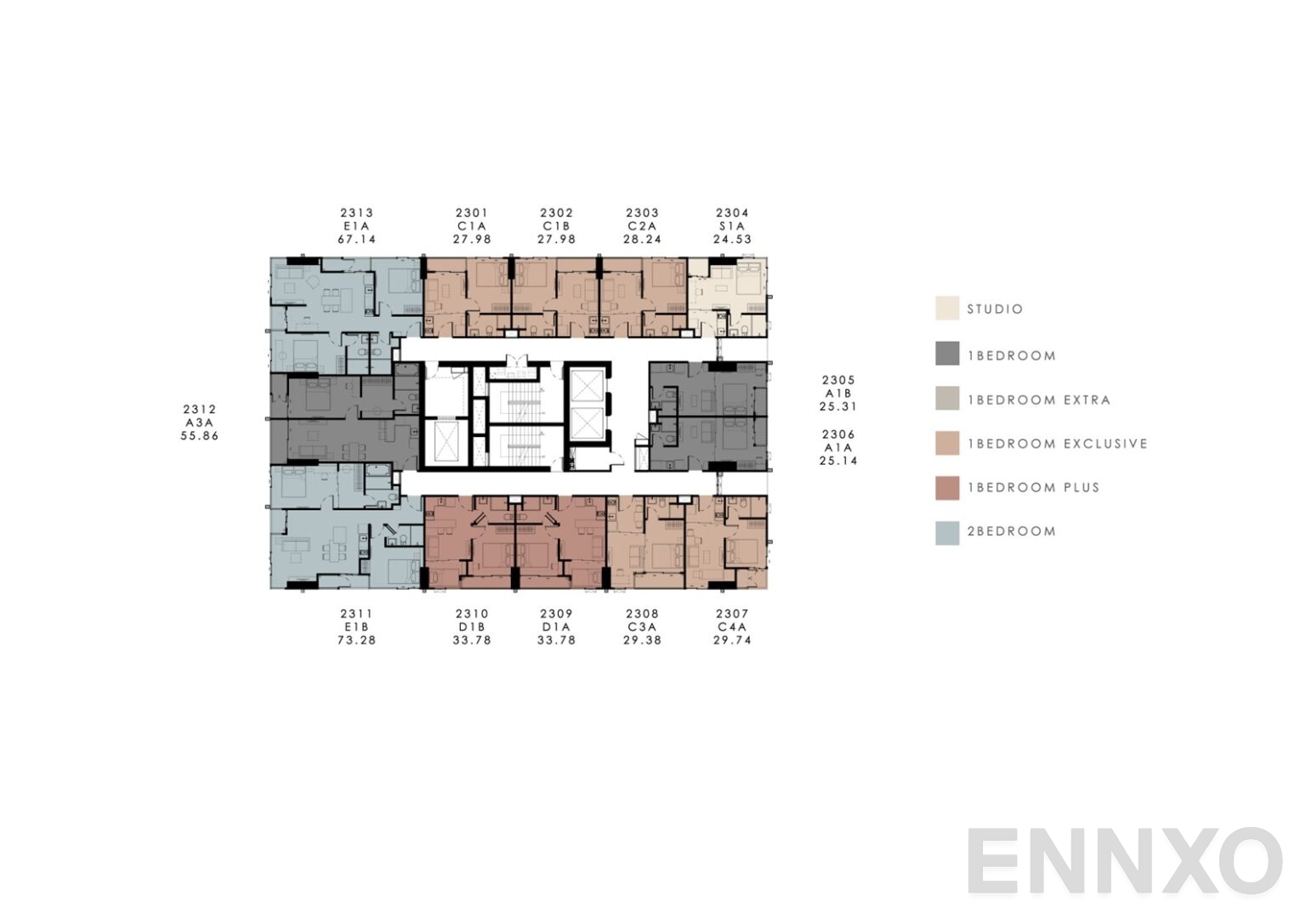 แปลนชั้น 23rd Floor Plan ของโครงการ โมดิซ คอลเลคชั่น บางโพ