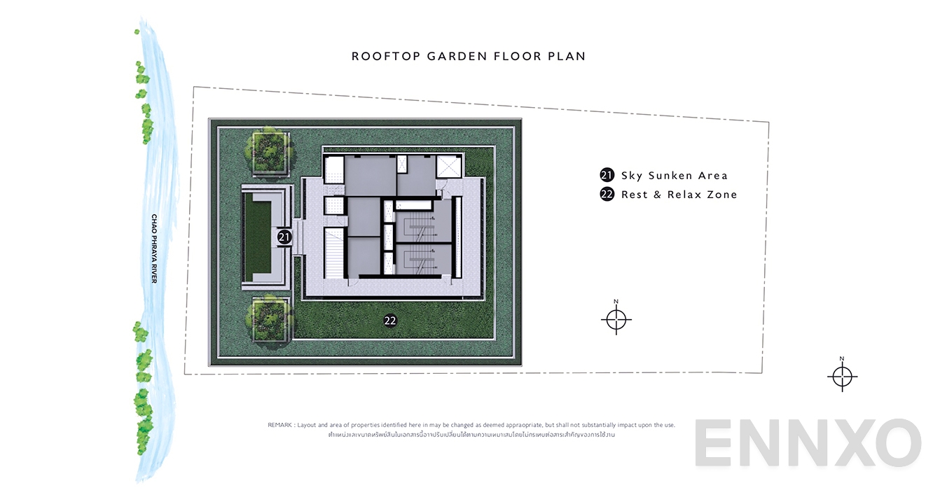 แปลนชั้น Rooftop Garden ของโครงการ โมดิซ คอลเลคชั่น บางโพ
