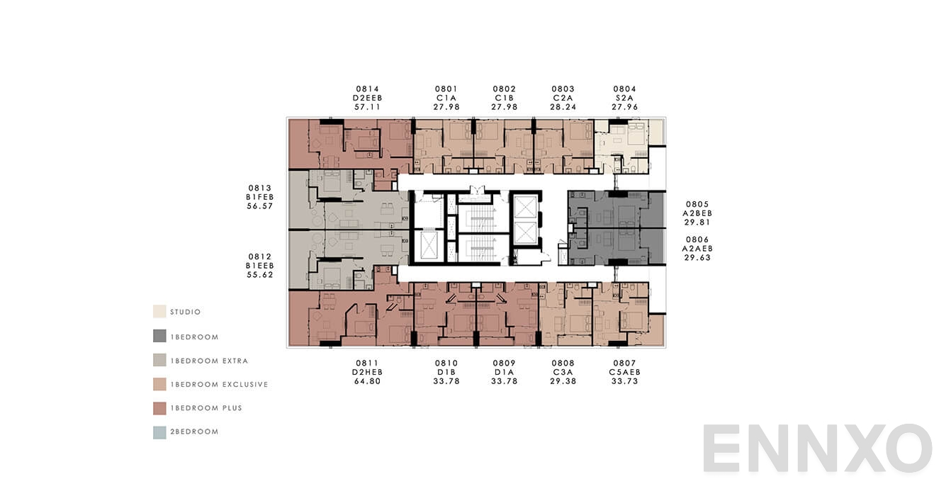 แปลนชั้น 8th Floor Plan ของโครงการ โมดิซ คอลเลคชั่น บางโพ