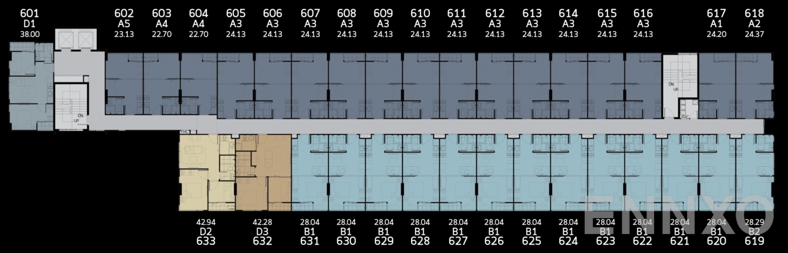 แปลนชั้น 6TH FLOOR PlAN ของโครงการ Modiz Interchange 