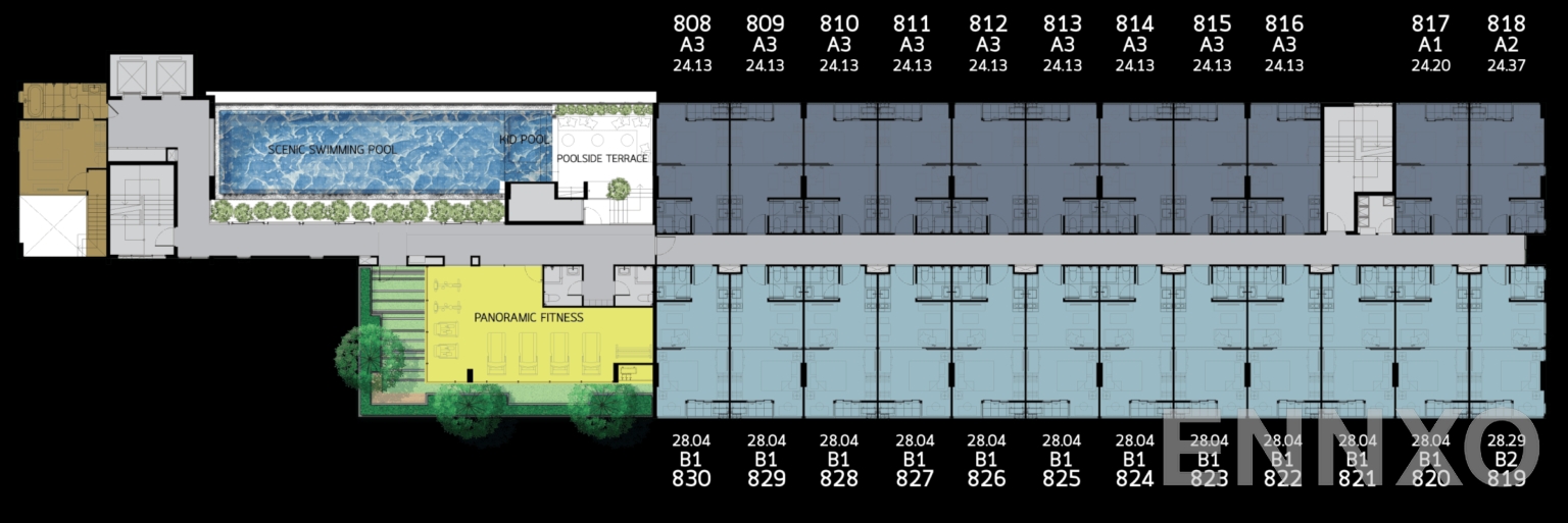 แปลนชั้น 8TH FLOOR PlAN ของโครงการ Modiz Interchange 