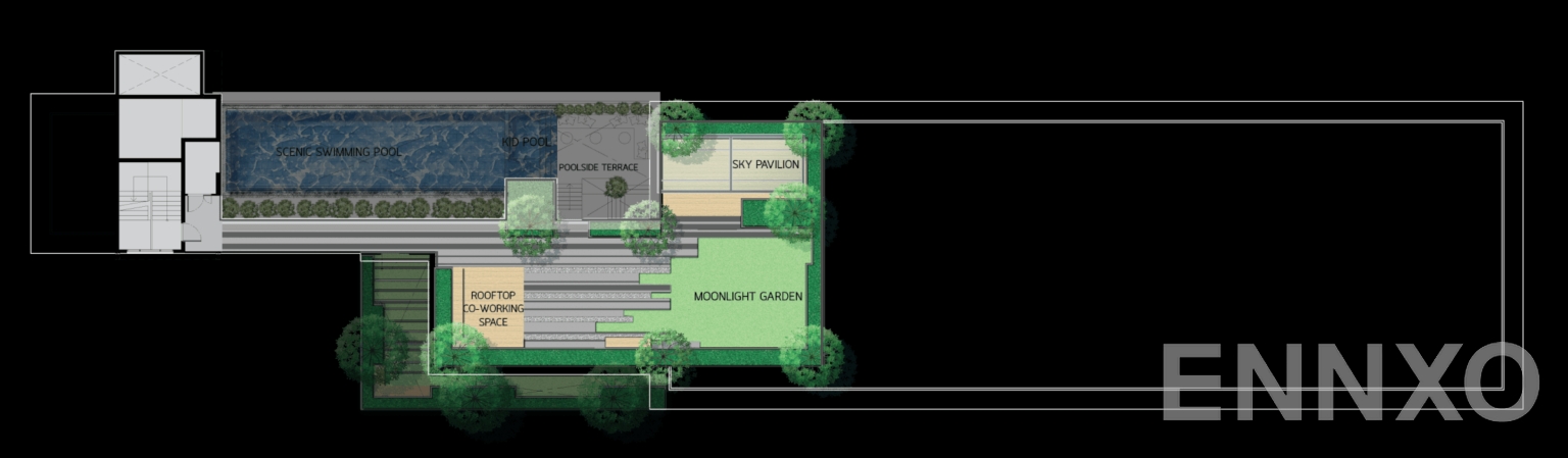 แปลนชั้น ROOF ของโครงการ Modiz Interchange 