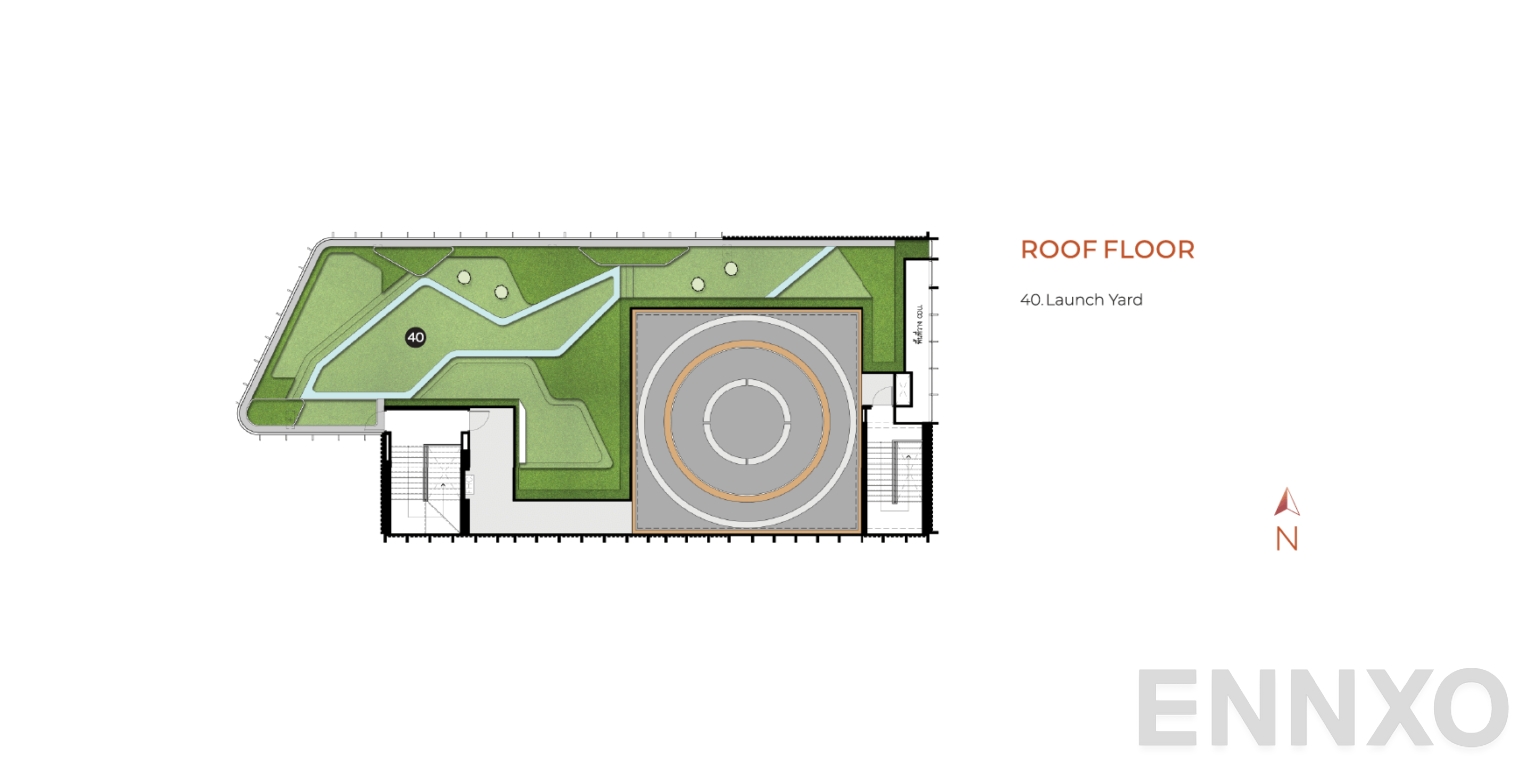 แปลนชั้น Roof Floor ของโครงการ โมดิซ ลอนช์