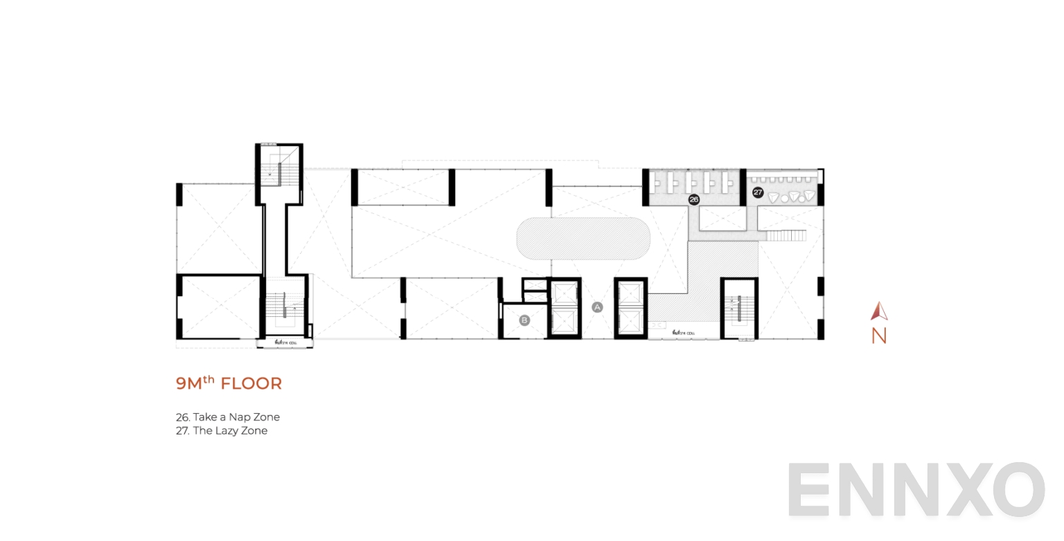 แปลนชั้น 9Mth Floor ของโครงการ โมดิซ ลอนช์