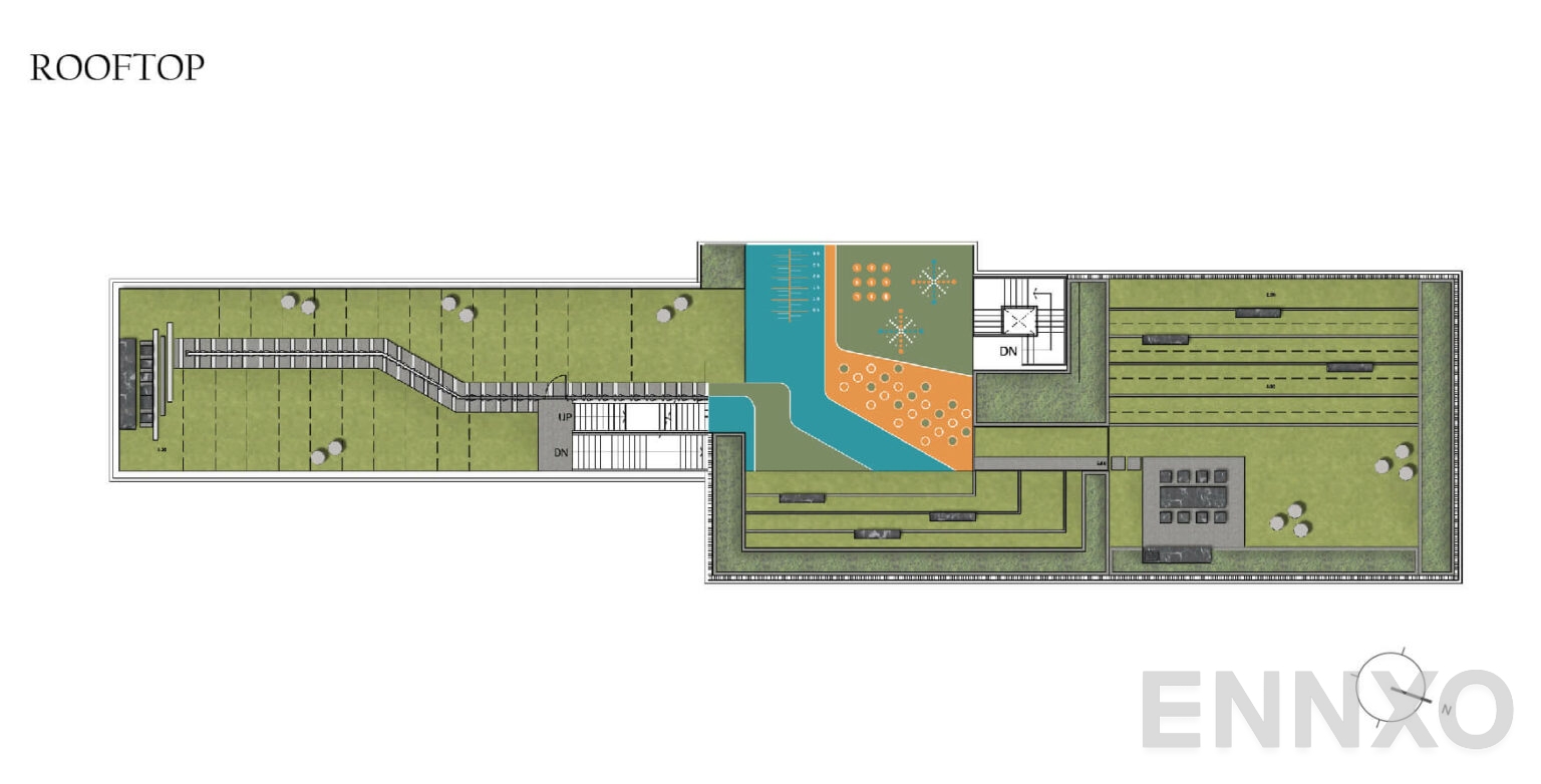 แปลนชั้น Rooftop Floor ของโครงการ โมดิซ ไรห์ม รามคำแหง