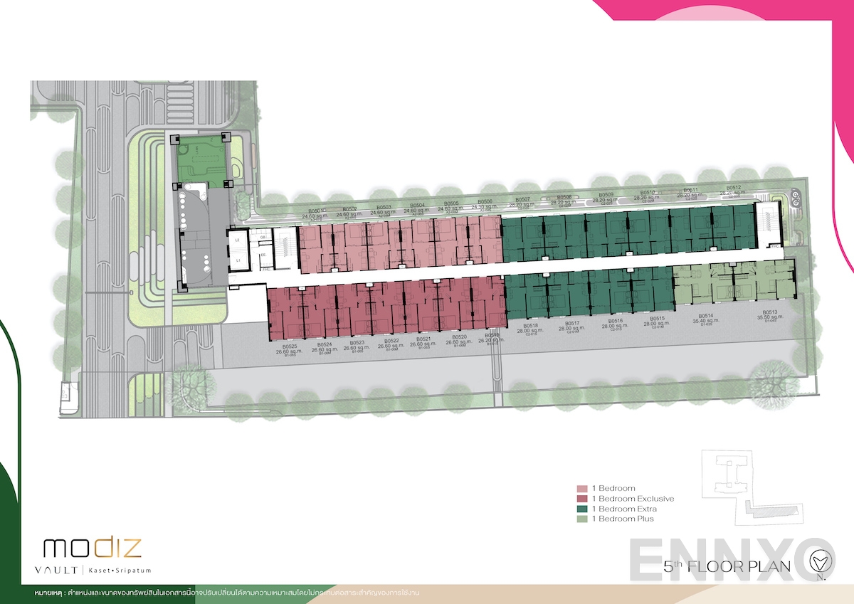 แปลนชั้น 5th Floor ของโครงการ MODIZ VAULT Kaset - Sripatum
