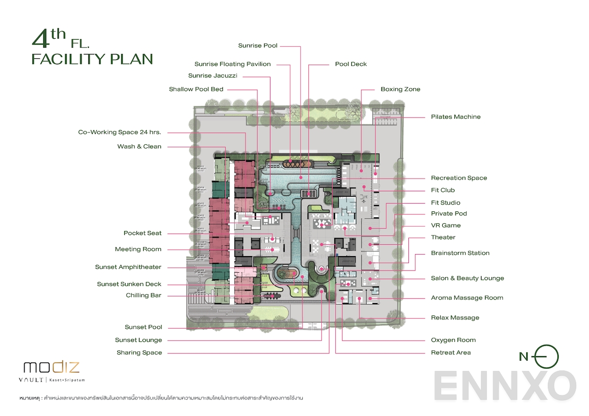 แปลนชั้น 4th Floor ของโครงการ MODIZ VAULT Kaset - Sripatum