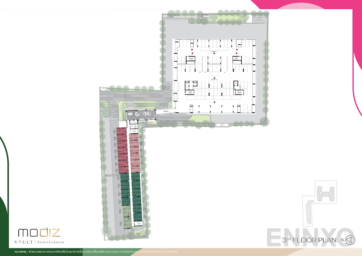 แปลนชั้น 3rd Floor ของโครงการ MODIZ VAULT Kaset - Sripatum