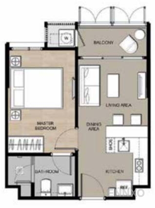 รูปแปลนห้อง 1A-1 ของโครงการ โมริ เฮาส์