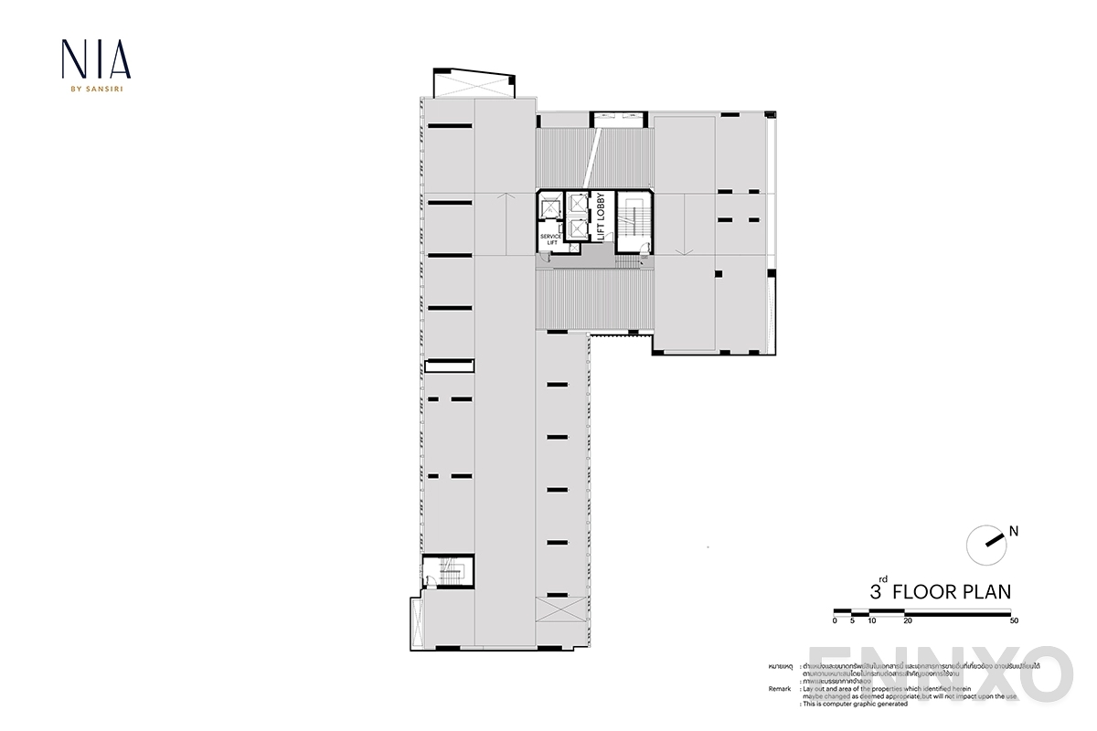 แปลนชั้น 3rd Floor ของโครงการ NIA by Sansiri