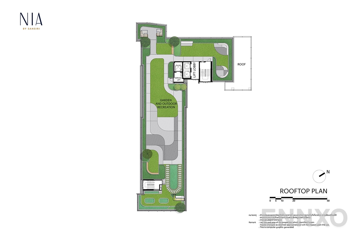 แปลนชั้น Rooftop Floor ของโครงการ NIA by Sansiri
