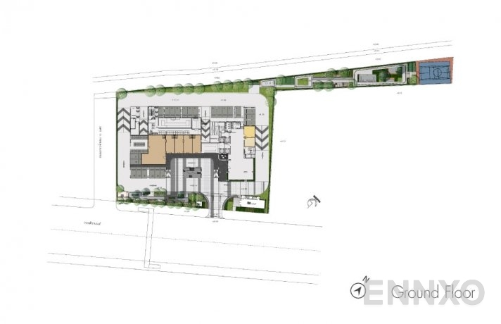 แปลนชั้น ชั้น Ground ของโครงการ นิช ไอดี แอท ปากเกร็ด สเตชั่น