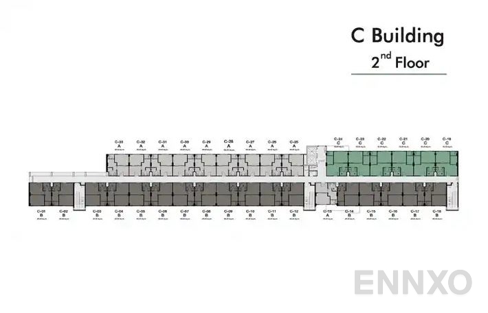 แปลนชั้น ชั้น 2 ของโครงการ นิช ไอดี เสรีไทย-วงแหวน