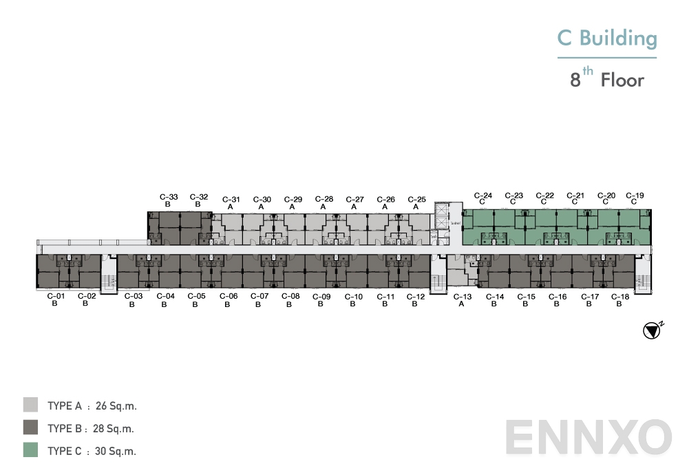แปลนชั้น ชั้น 8 ของโครงการ นิช ไอดี เสรีไทย-วงแหวน