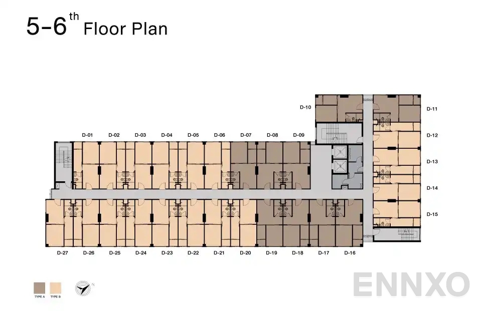 แปลนชั้น Building D ของโครงการ นิช ไอดี สุขุมวิท 113
