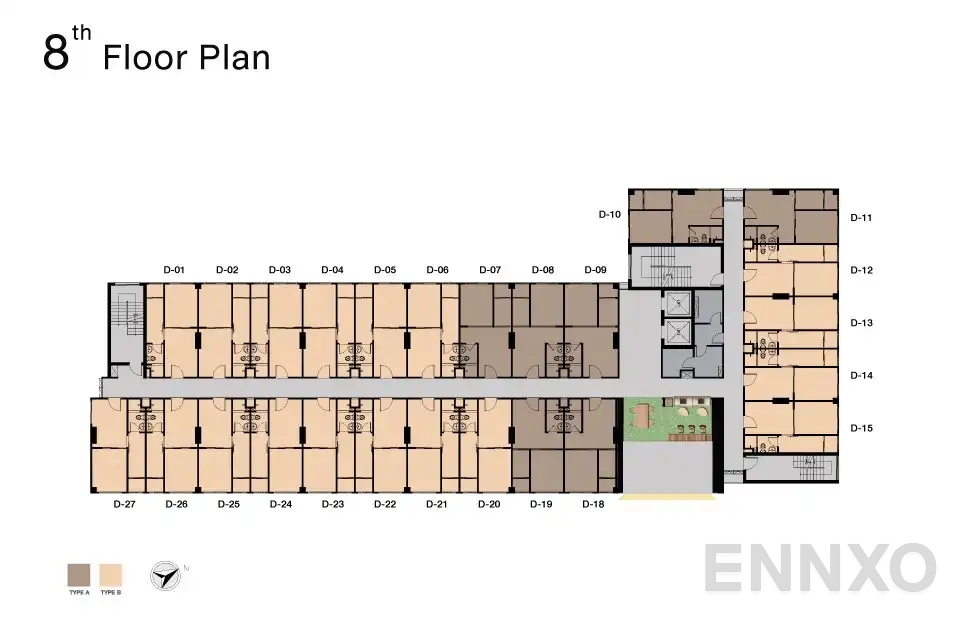 แปลนชั้น Building D ของโครงการ นิช ไอดี สุขุมวิท 113