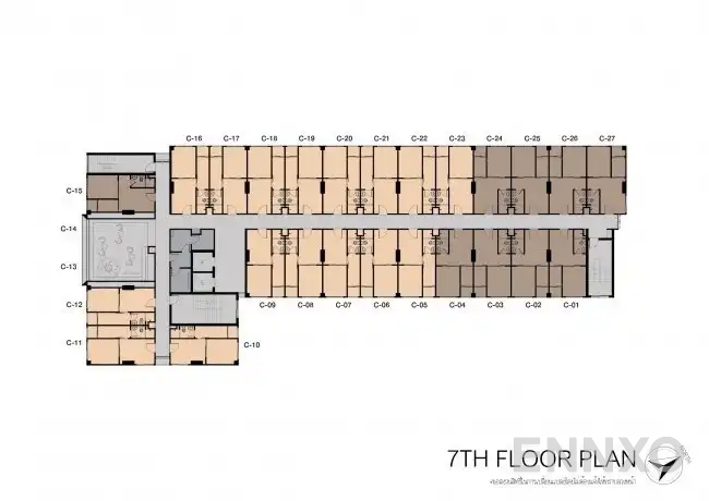 แปลนชั้น Building C ของโครงการ นิช ไอดี สุขุมวิท 113