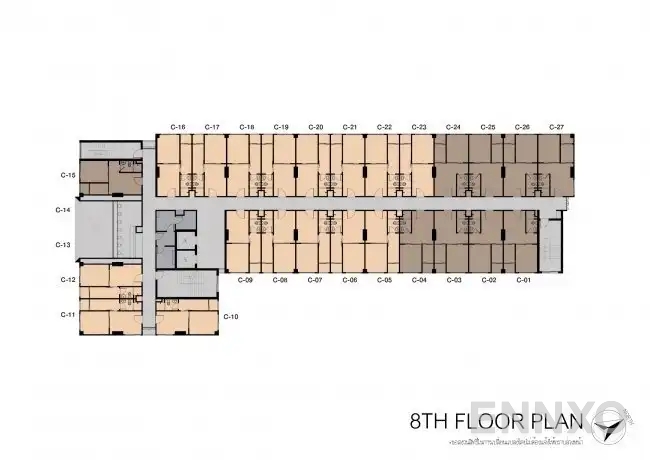 แปลนชั้น Building C ของโครงการ นิช ไอดี สุขุมวิท 113