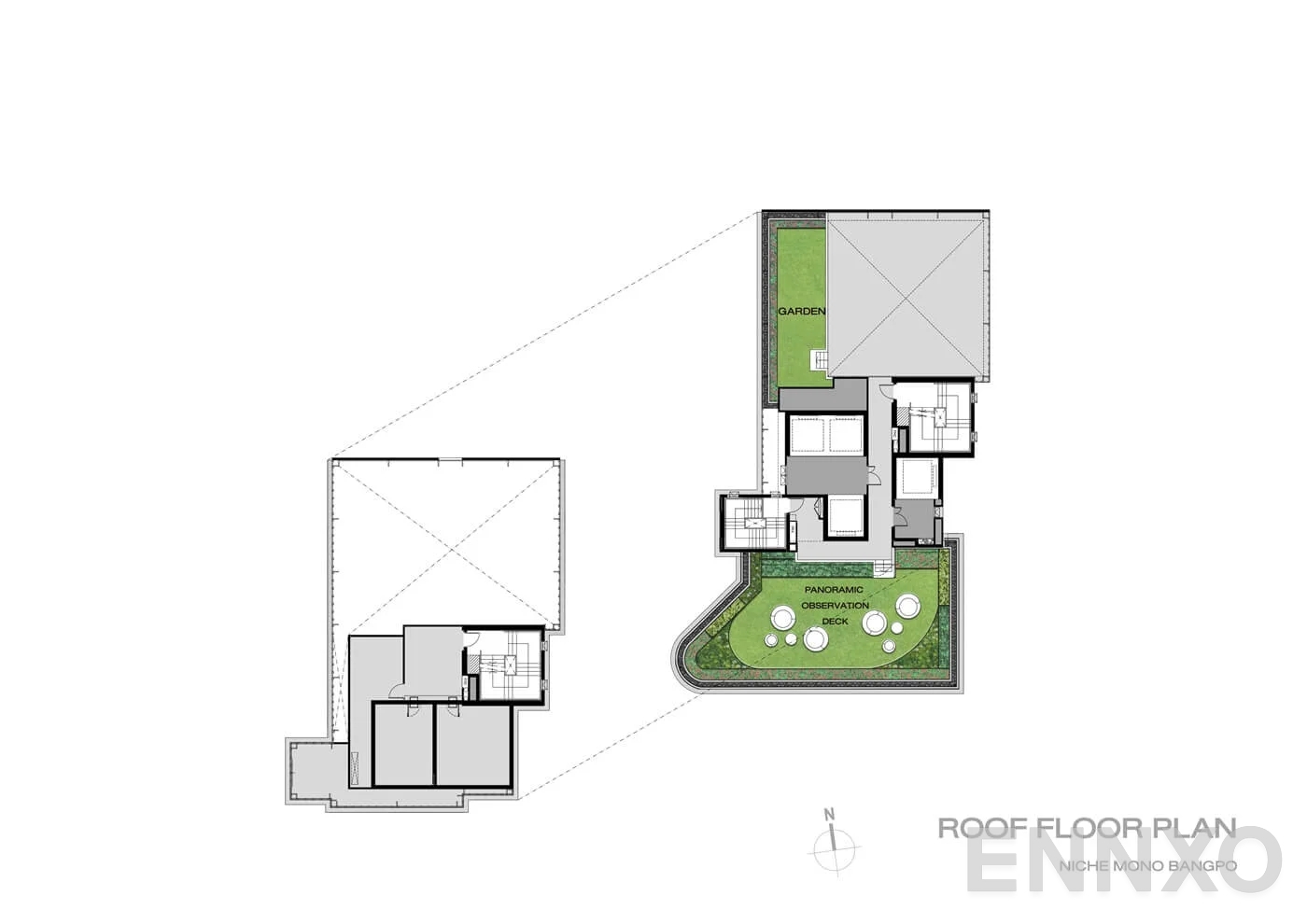 แปลนชั้น Roof Floor Plan ของโครงการ นิช โมโน บางโพ