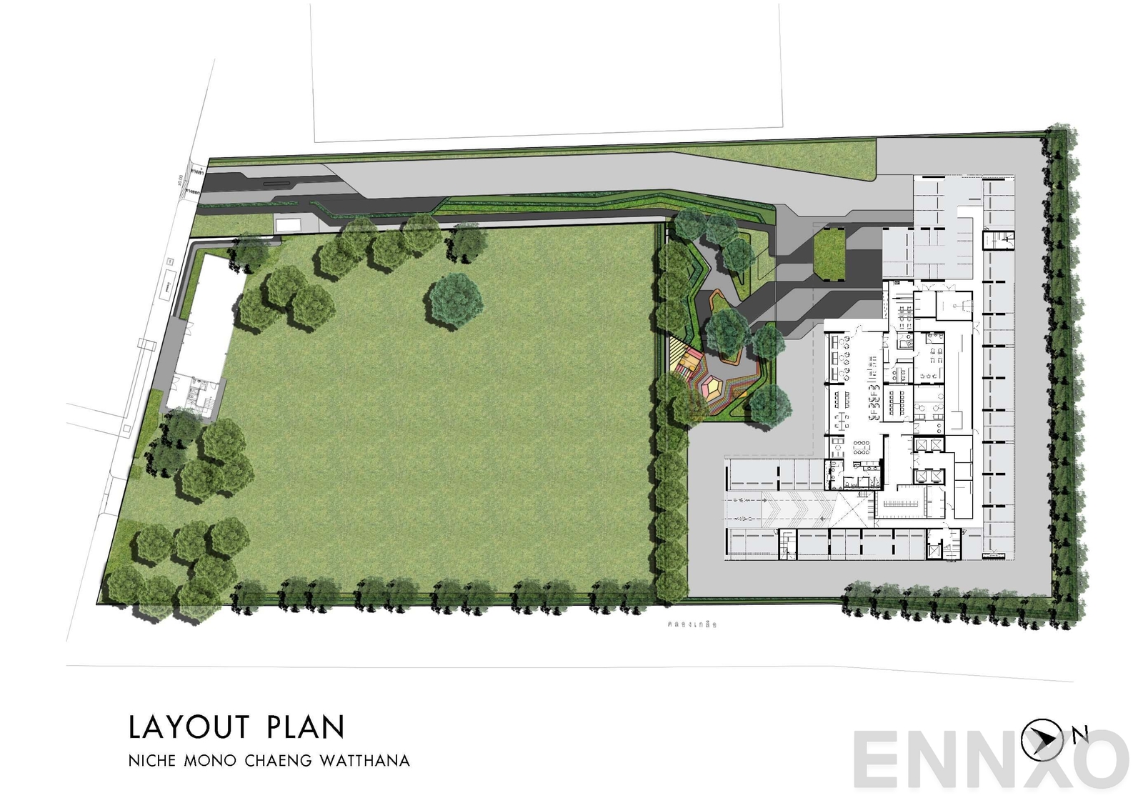 แปลนชั้น Layout Plan ของโครงการ นิช โมโน แจ้งวัฒนะ