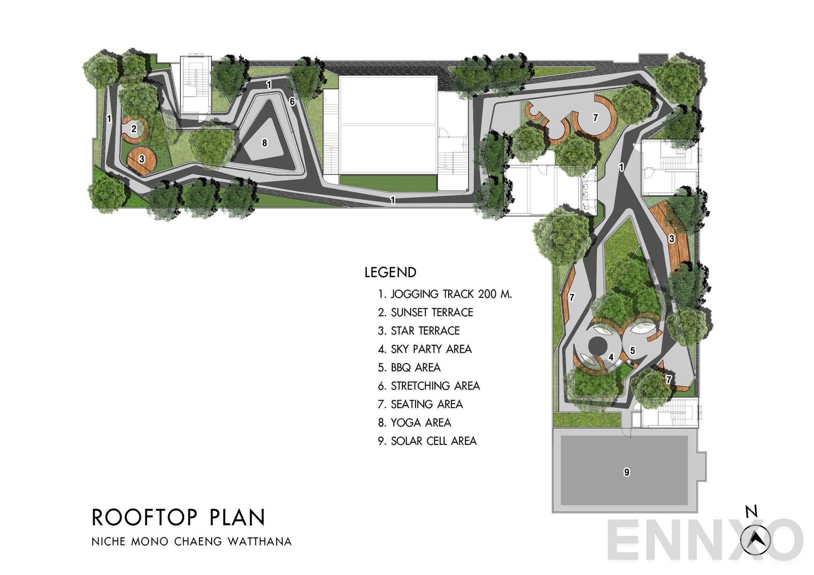 แปลนชั้น Rooftop ของโครงการ นิช โมโน แจ้งวัฒนะ