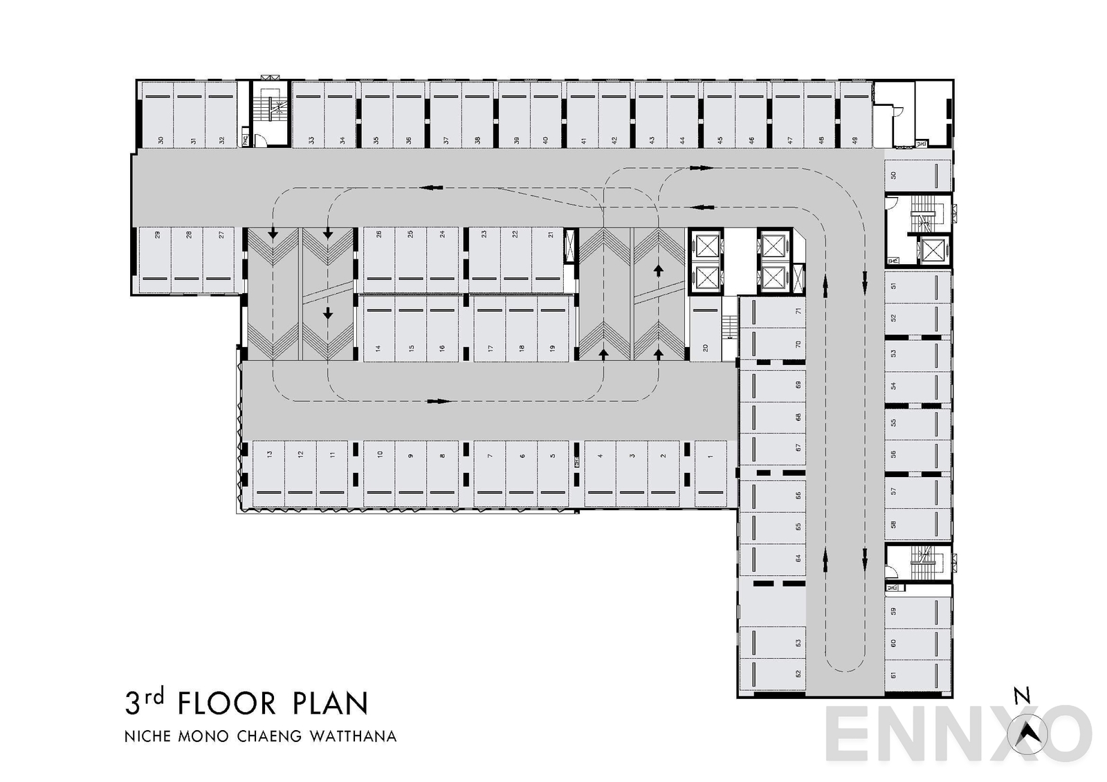 แปลนชั้น 3rd Floor ของโครงการ นิช โมโน แจ้งวัฒนะ