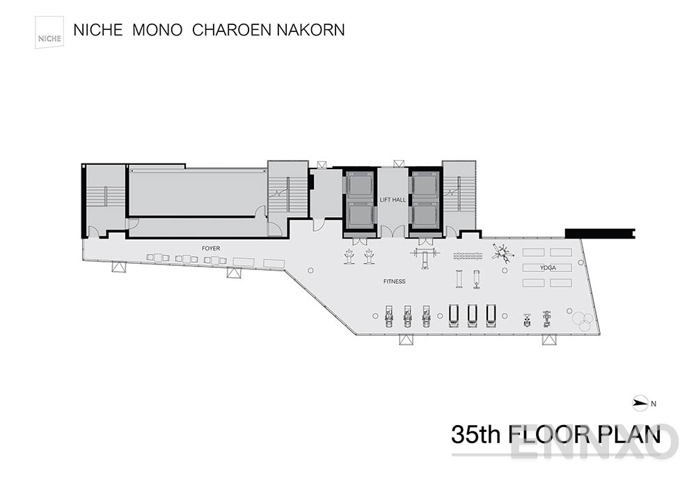 แปลนชั้น 35th Floor Plan ของโครงการ นิช โมโน เจริญนคร