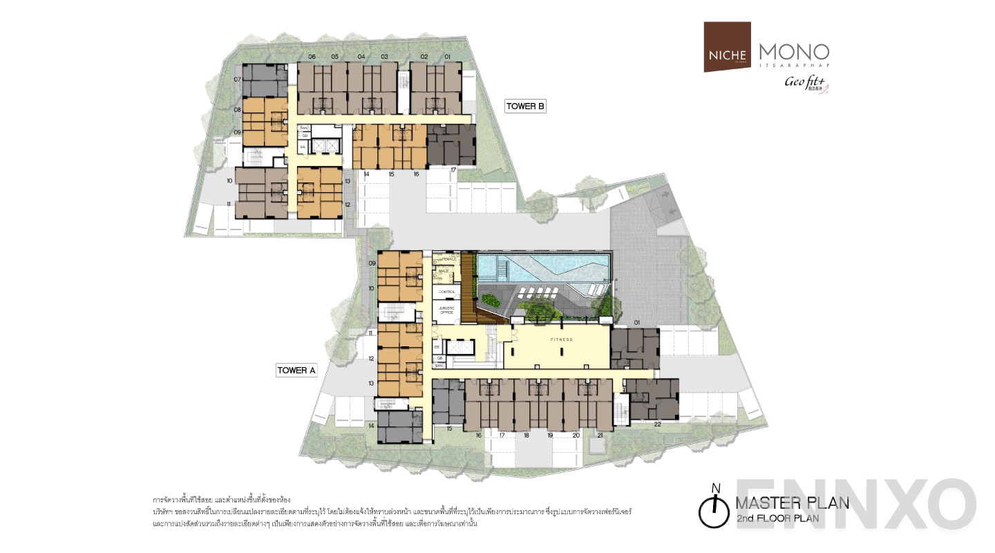 แปลนชั้น ชั้น 2 ของโครงการ นิช โมโน อิสรภาพ