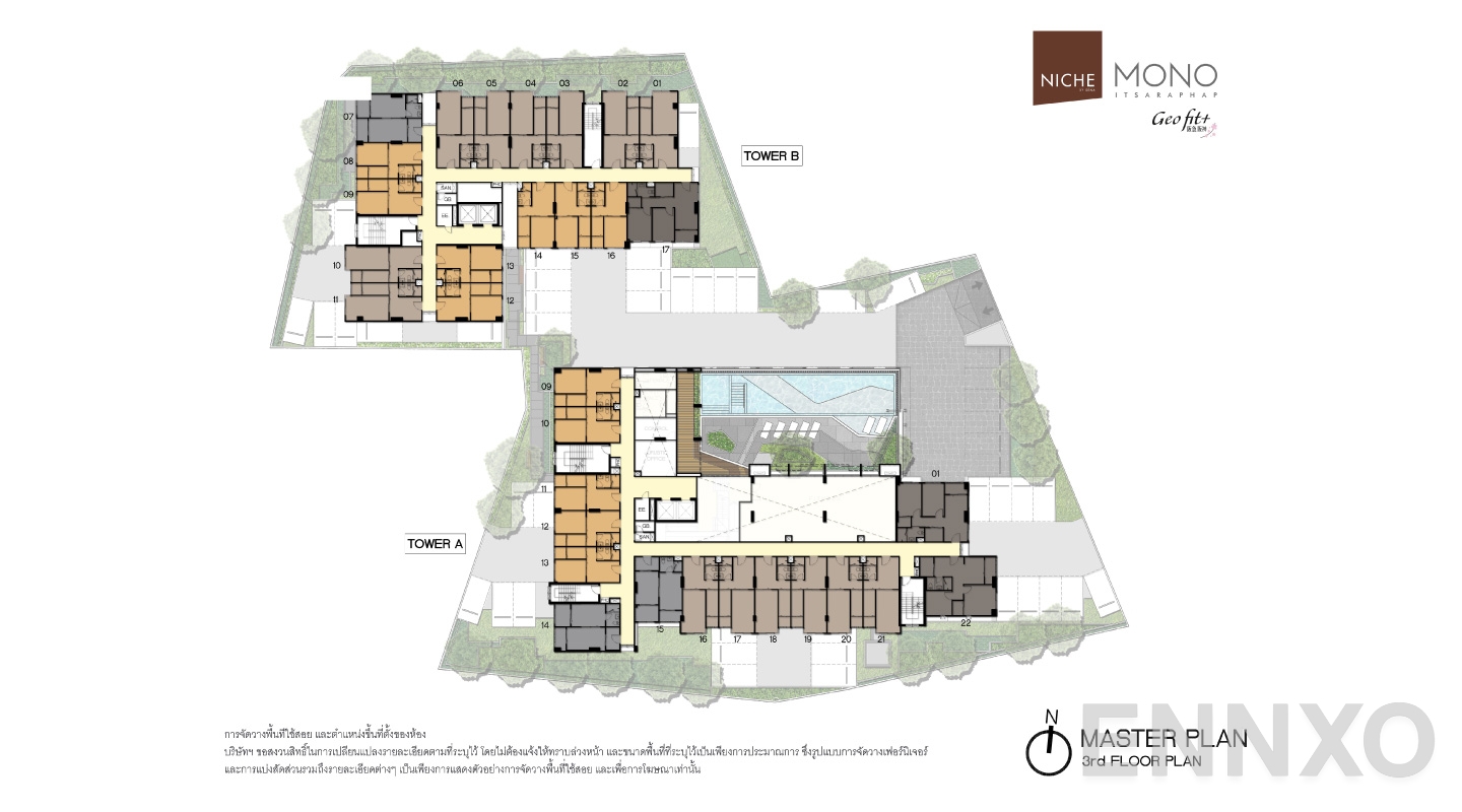 แปลนชั้น ชั้น 3 ของโครงการ นิช โมโน อิสรภาพ