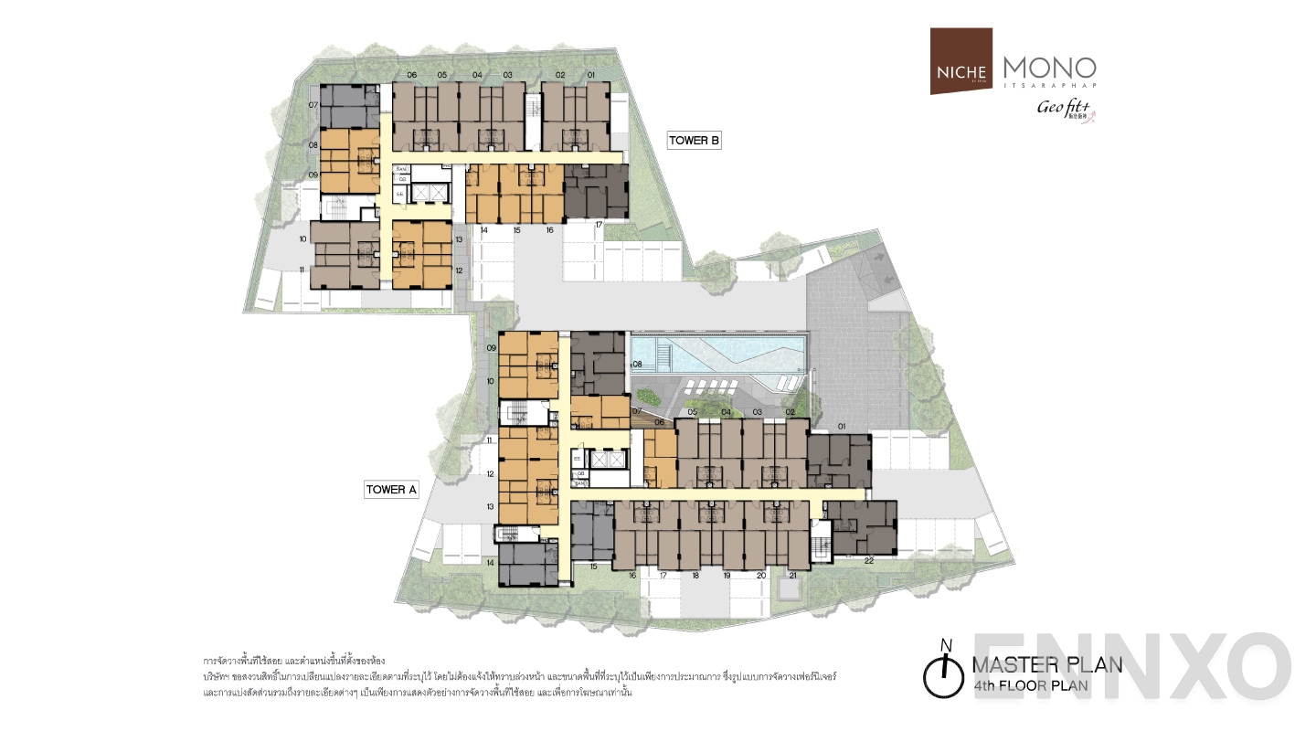 แปลนชั้น ชั้น 4 ของโครงการ นิช โมโน อิสรภาพ