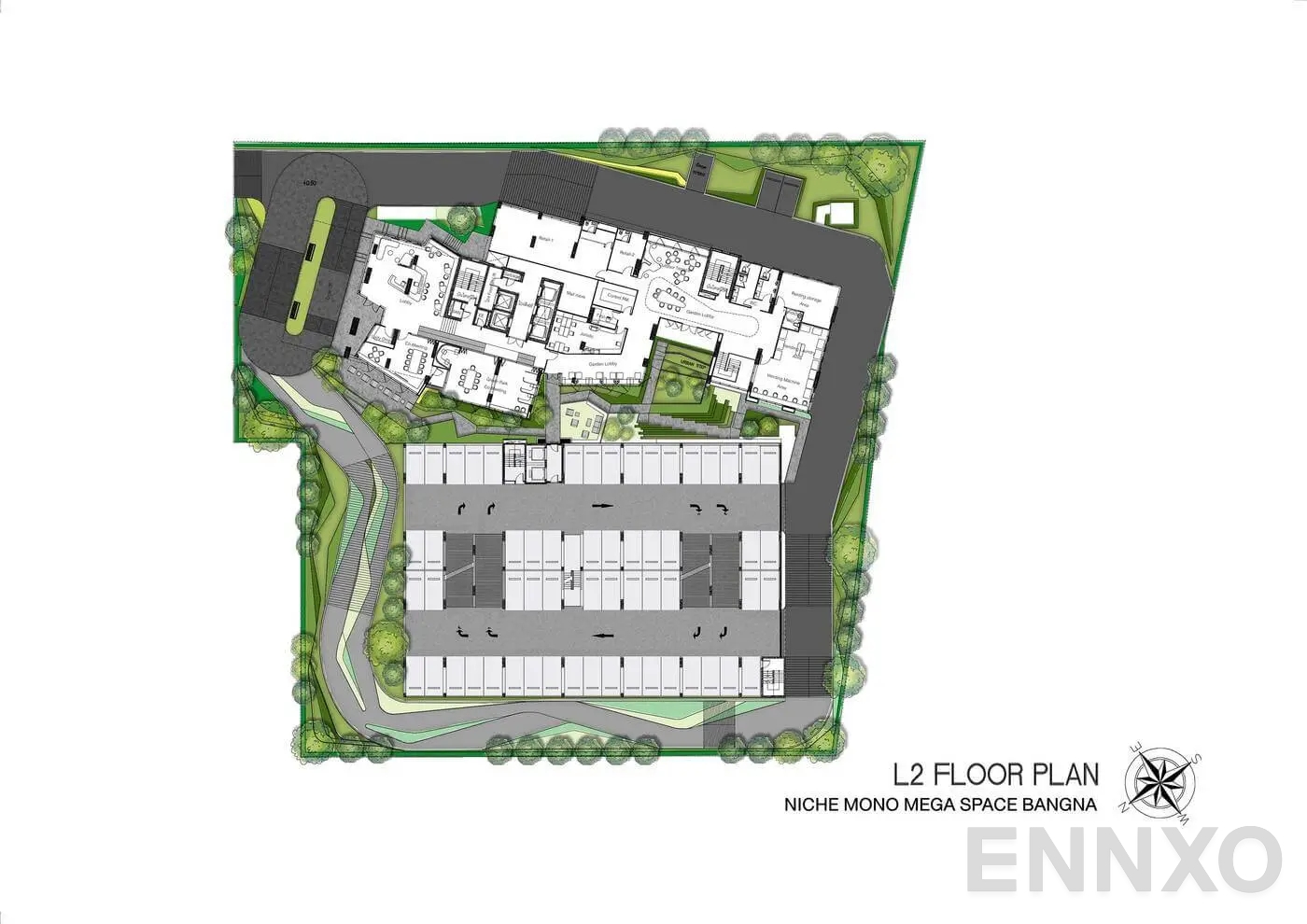 แปลนชั้น 2nd Floor ของโครงการ นิช โมโน เมกะ สเปซ บางนา