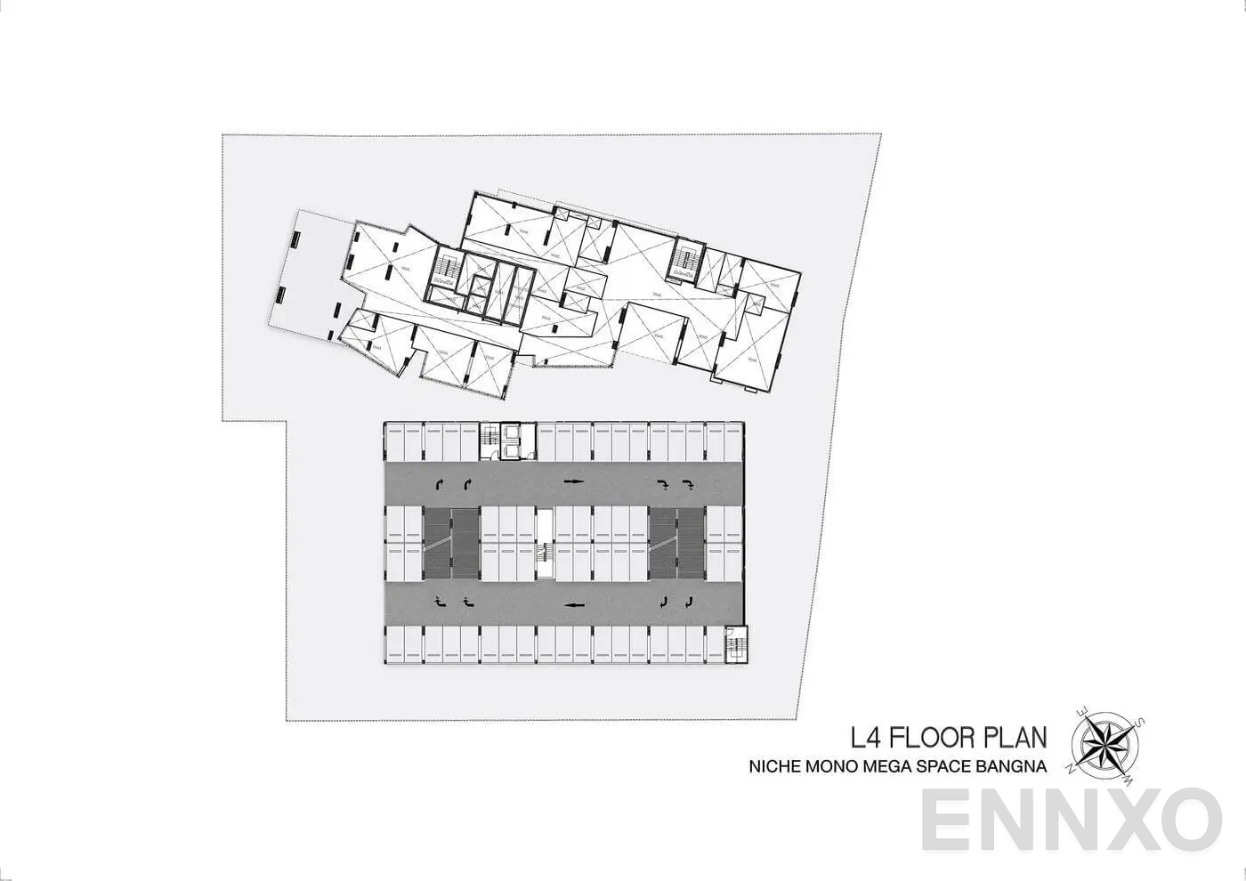 แปลนชั้น 4th Floor ของโครงการ นิช โมโน เมกะ สเปซ บางนา