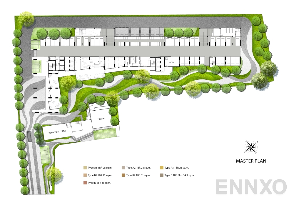 แปลนชั้น ชั้น Master ของโครงการ Niche Mono Sukhumvit - Bearing