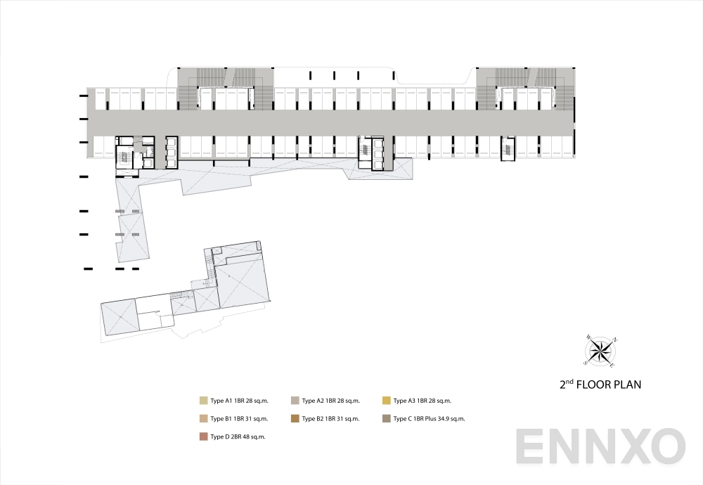 แปลนชั้น ชั้น 2 ของโครงการ Niche Mono Sukhumvit - Bearing