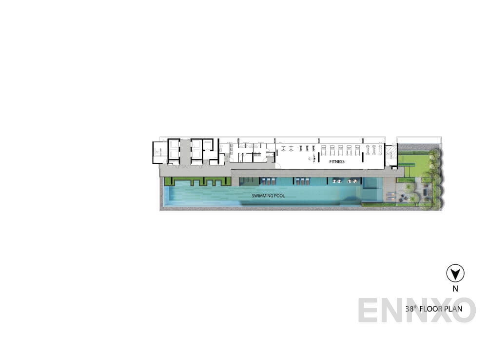 แปลนชั้น ชั้น 38 ของโครงการ Niche Pride Taopoon - Interchange