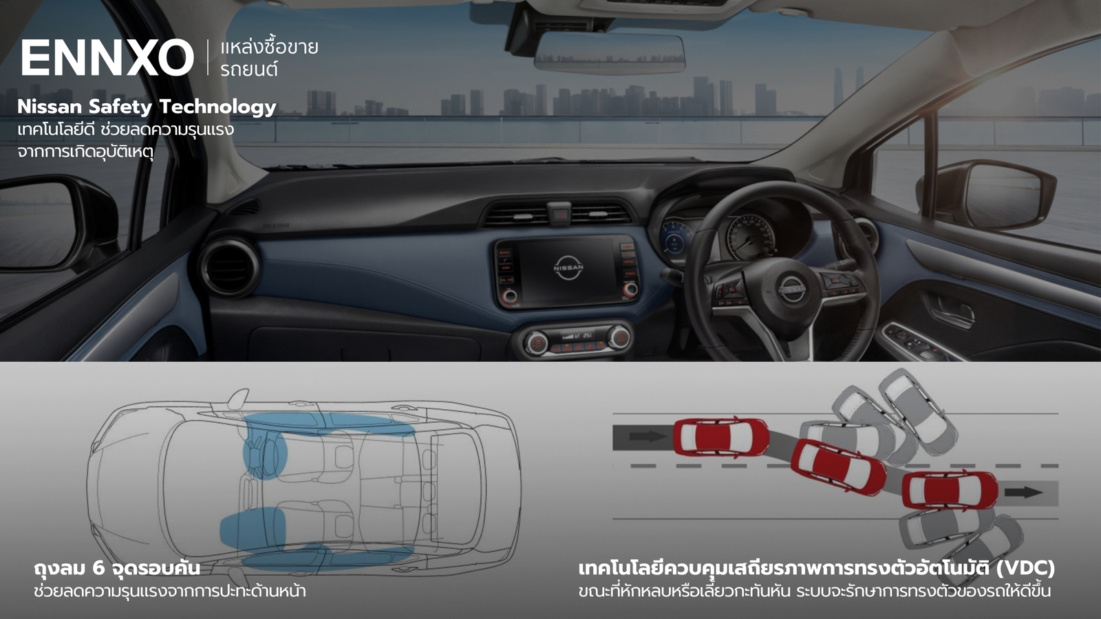 ระบบเทคโนโลยี Nissan Safety Technology ในนิสสัน อัลเมร่า