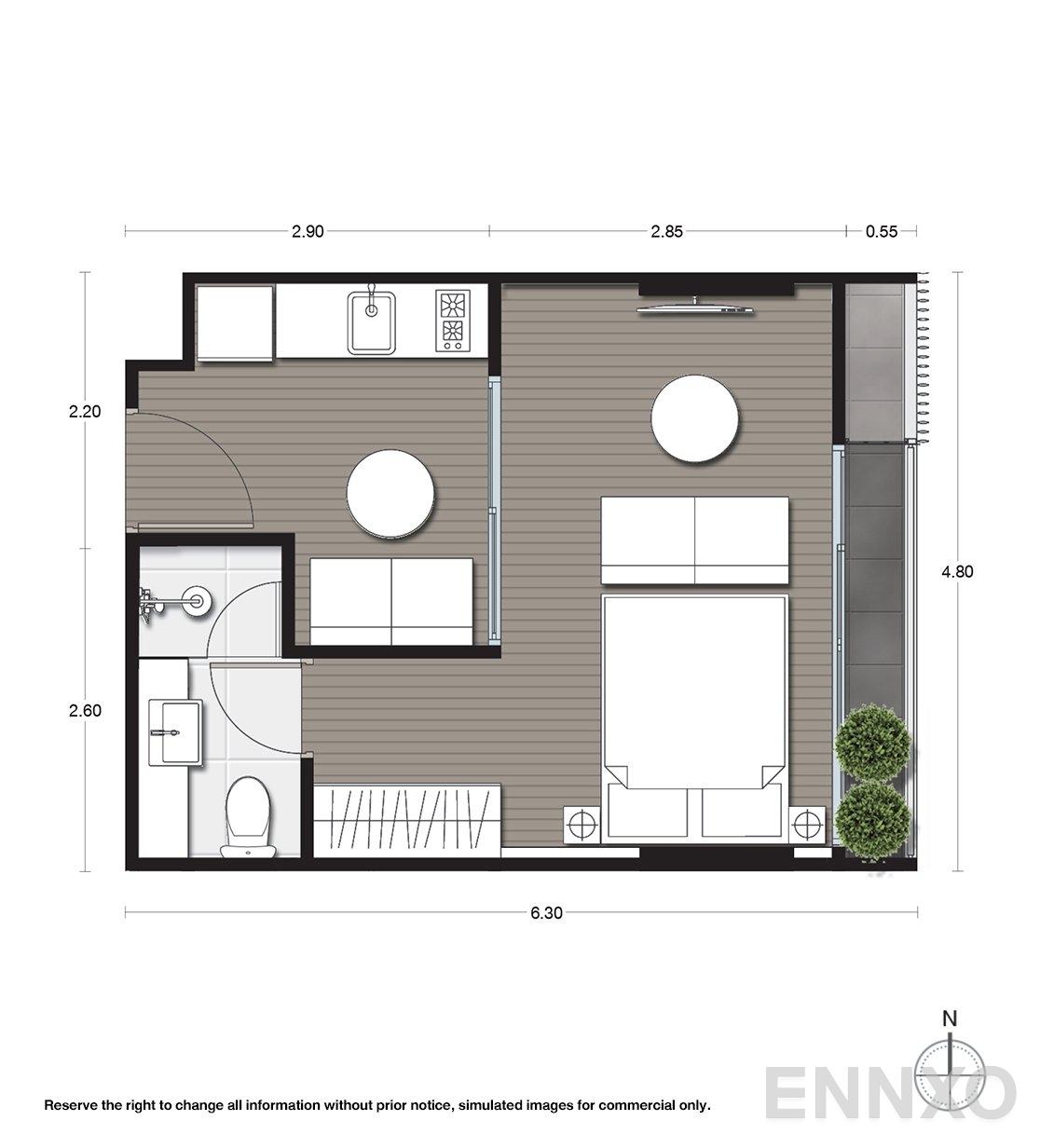 รูปแปลนห้อง A9 ของโครงการ Noble Ambience Sukhumvit 42