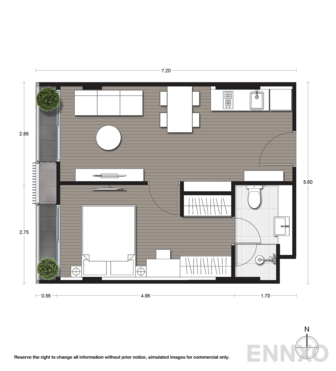 รูปแปลนห้อง A17 ของโครงการ Noble Ambience Sukhumvit 42