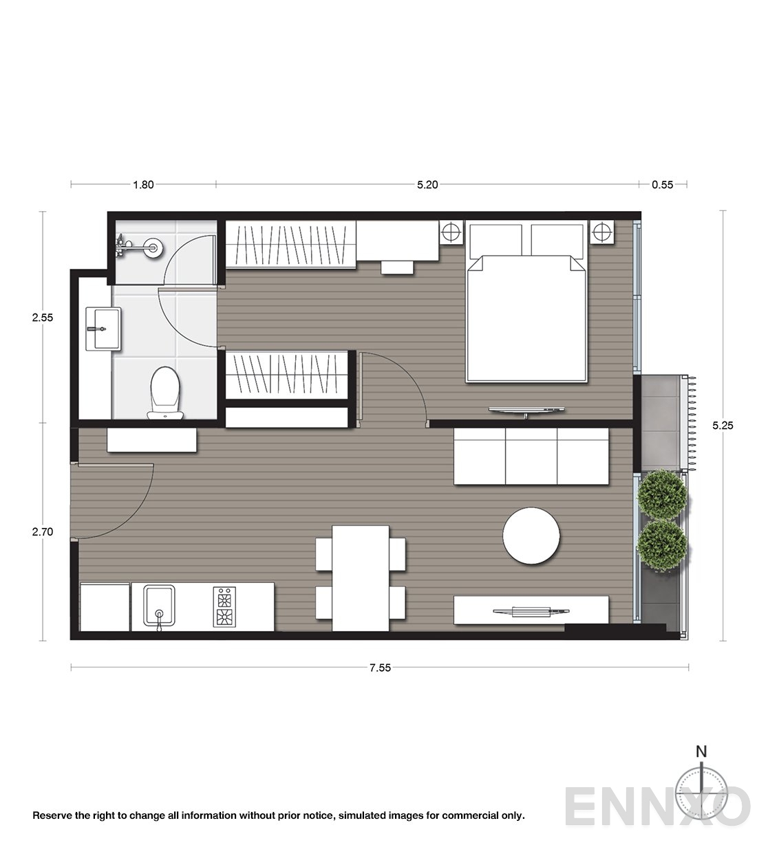 รูปแปลนห้อง A06 ของโครงการ Noble Ambience Sukhumvit 42