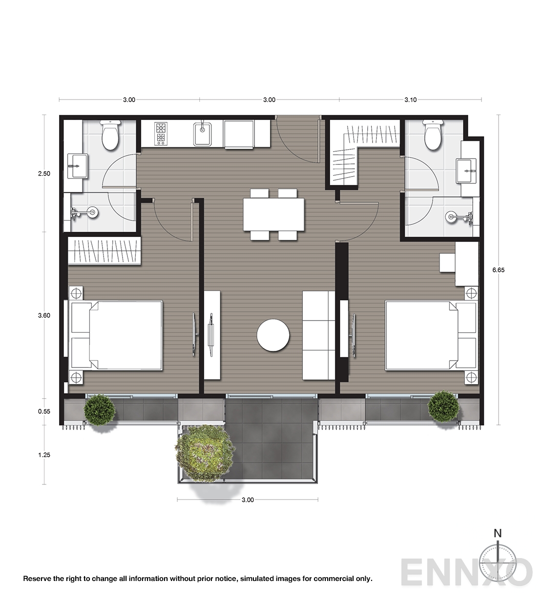 รูปแปลนห้อง B09 ของโครงการ Noble Ambience Sukhumvit 42
