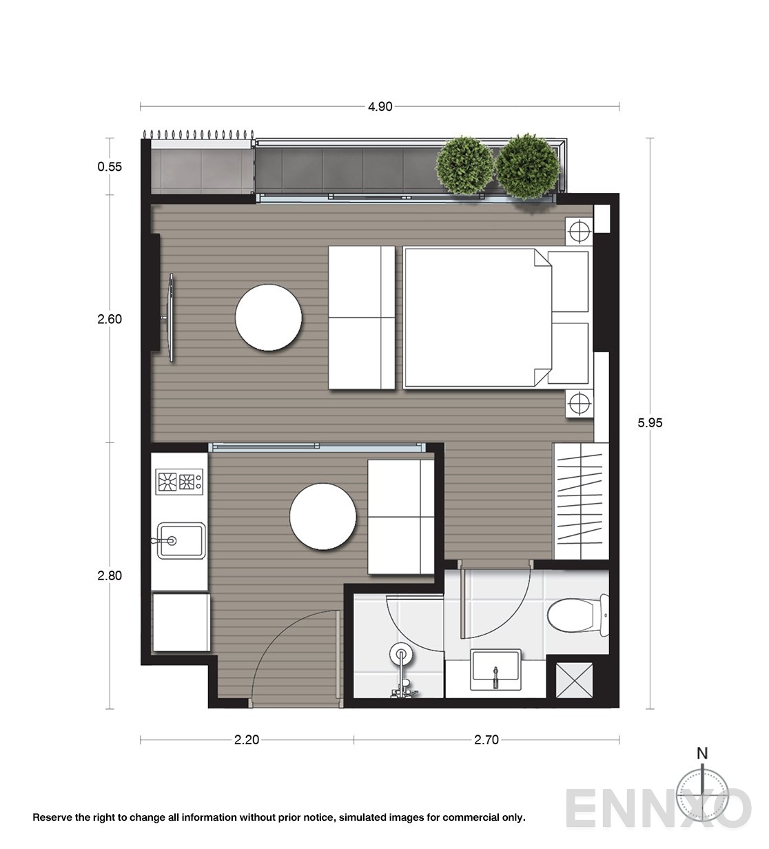 รูปแปลนห้อง A11 ของโครงการ Noble Ambience Sukhumvit 42