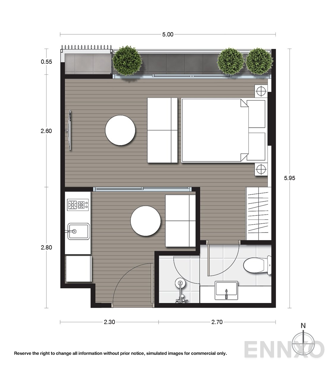 รูปแปลนห้อง A12 ของโครงการ Noble Ambience Sukhumvit 42